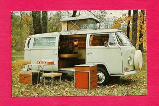 Parma,  Oh,  Ca 1968 Volkswagon Bus,  Camper,  Utility Vehicle Dealer Postcard,  Vf