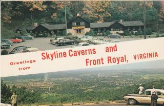 (v) Front Royal,  Va - Skyline Caverns Exterior - Skyline Drive - Classic Cars