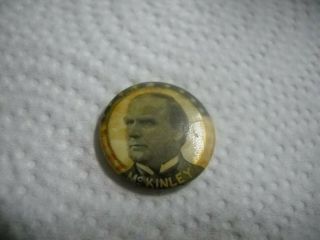 Vintage 3/4 " 1896 Political Button: Mckinley For President Photo Pinback