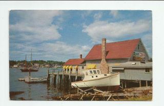 Famous Browns Lobster Pound Boothbay Harbor Maine Postcard Vintage Chrome - Era Me