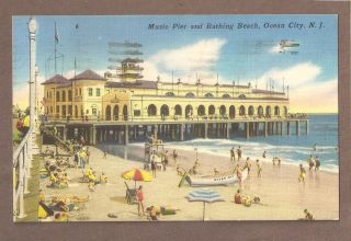Vintage Postcard 1963 Music Pier Ocean City Jersey