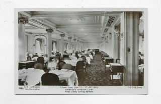 Vintage Photo Postcard United States Lines Ss Leviathan Dining Saloon R469