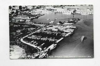 Early Rppc Photo Postcard Docks And Park Miami Fl Birds Eye View R415