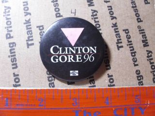 1996 Clinton Gore Lgbtq Gay Rights Official Logo Button Support Fight Help
