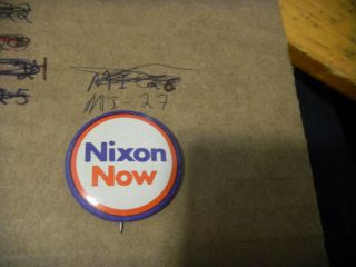 Button Pin Presidential 972 Richard Nixon Now More Than Ever Campaign Slogan