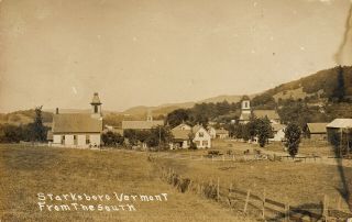 Starksboro,  Vt Rppc View Of The Village From The South 1911