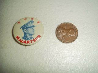 Vintage General Douglas Macarthur Pin Pinback 11