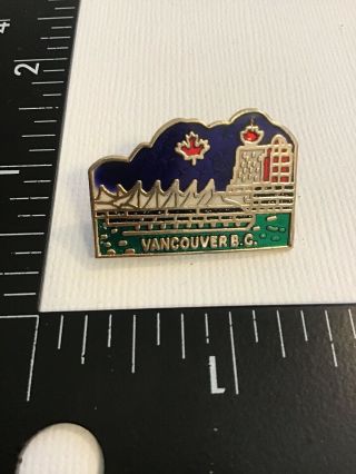 Vtg Vancouver B.  C.  Canada Enamel Lapel Hat Pin
