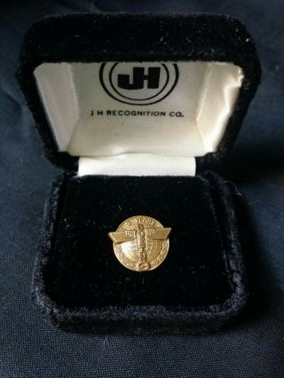 Vintage Boeing 10k Gold Filled Diamond 5 Year Service Award Pin