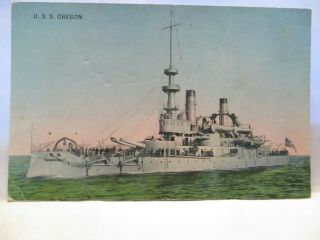 1910 The Farmers Wife Battleship Series No 2 Adv Postcard U.  S.  S.  " Oregon " Bio