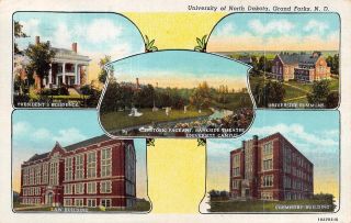 Nd,  Grand Forks University Of North Dakota Law Building Commons,  1947 Postcard