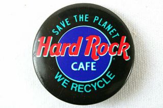 Hard Rock Cafe Recycle Button - Save The Planet - We Recycle Button Pin