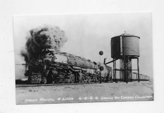 Vintage Rppc Postcard Union Pacific Railroad Locomotive 4004 R54