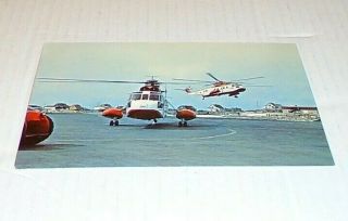 Aircraft & Aviation Postcard Greenland Helicopter Godthaab Heliport