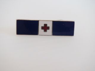 AMERICAN Red Cross Silver Tone SERVICE AWARD PIN BROOCH LAPEL PIN 1.  5 