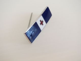 AMERICAN Red Cross Silver Tone SERVICE AWARD PIN BROOCH LAPEL PIN 1.  5 