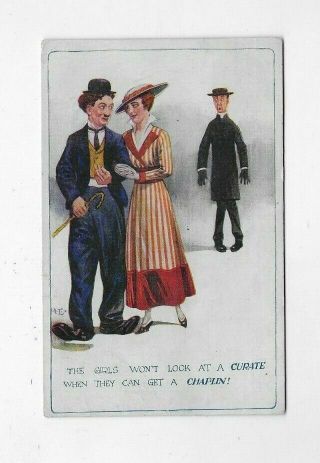 1925 Comic Postcard Charlie Chaplin England R292