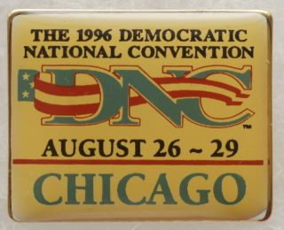 1996 Dnc Democratic National Convention Chicago Illinois Lapel Collectible Pin