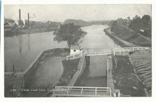 Pa Catasauqua Pennsylvania Lehigh Canal Lock Postcard