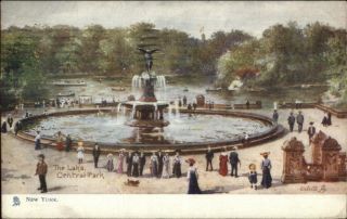 Tuck Oilette 2076 York City Central Park Fountain C1910 Postcard Rpx