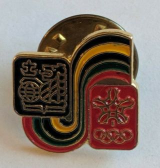 Vintage Calgary 1988 Winter Olympic Games Rbc Royal Bank Sponsor Lapel Pin
