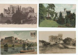 50 Vintage Postcards: Gb Uk Castles