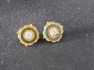 Dominion Textile Service Award 10 K Gold Filled Pins Vintage
