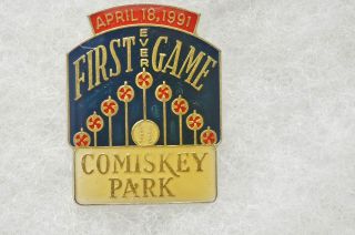 1991 Chicago White Sox Baseball First Game Ever Comiskey Park Lapel Pin