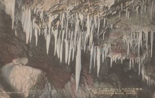(w) Put In Bay,  Oh - Paradise Cave Stalactites - 1913
