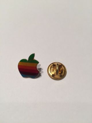 Vintage Apple Computer Rainbow Logo Lapel Pin