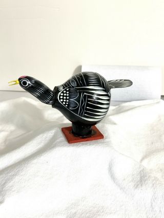 Nodder Bobblehead Hand Painted Bird Figurine - Created From A Gourd