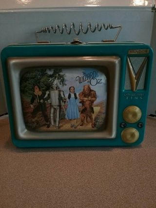 Wizard Of Oz Lunchbox Tv By Vandor Collectible Tin Tote W/