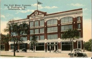 Vintage Postcard Indianapolis Indiana Ford Motor Company East Washington Street