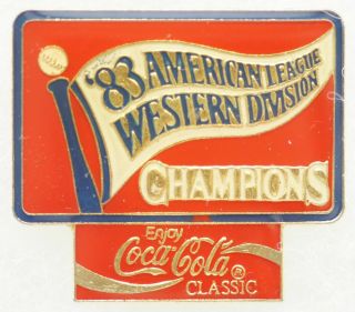 1983 American League Western Divsion Champions Coca Cola Chicago White Sox Pin