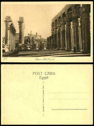 Egypt Old Postcard Luxor Louxor The Temple Ruins Columns Lehnert & Landrock 1509