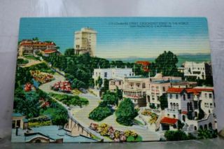 California Ca Lombard Street San Francisco Postcard Old Vintage Card View Post