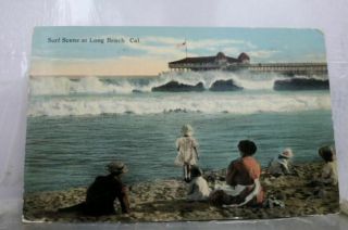 California Ca Surf Long Beach Postcard Old Vintage Card View Standard Souvenir