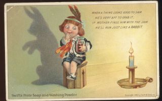 1909 Art Post Card Advertising Swift 