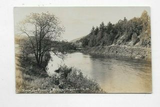 Early Rppc Postcard View From Covered Bridge Perkinsville Vt R68