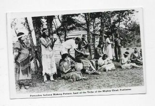 Vintage Photo Postcard Pamunkey Indians Making Pottery Chief Powhatan Tribe R34