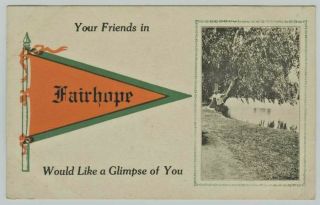 Fairhope Alabama Pennant Postcard 00 - 10s