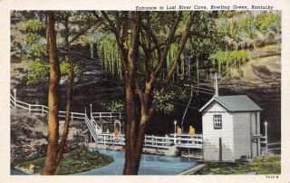 Bowling Green Kentucky 1940s Postcard Entrance To Lost River Cave