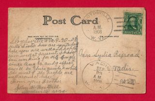 Lloydsville,  Braxton Co,  Wv Dpo Postmark On Card To Vadis,  Upshur Co With Doane