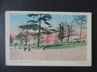 1910s Pearl River York View Of Park Hand Colored Postcard