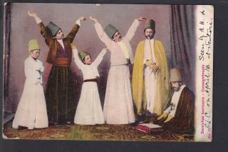 Turkey - Dancing Dervishes Constantinople British Levant Po 1907