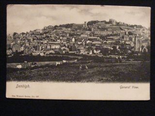 Vintage Denbigh General View Wales Postcard