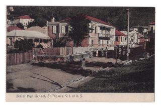 St.  Thomas V.  I.  Of U.  S.  Virgin Islands Postcard Senior High School
