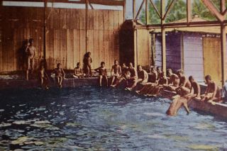 Japanese Men/Boys Bath House Postcard 2