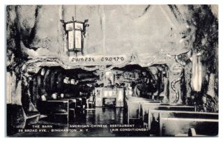 The Barn,  American - Chinese Restaurant,  Binghamton,  Ny Postcard