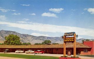Boulder Colorado 1950 - 60s Postcard Wayside Lodge Motel